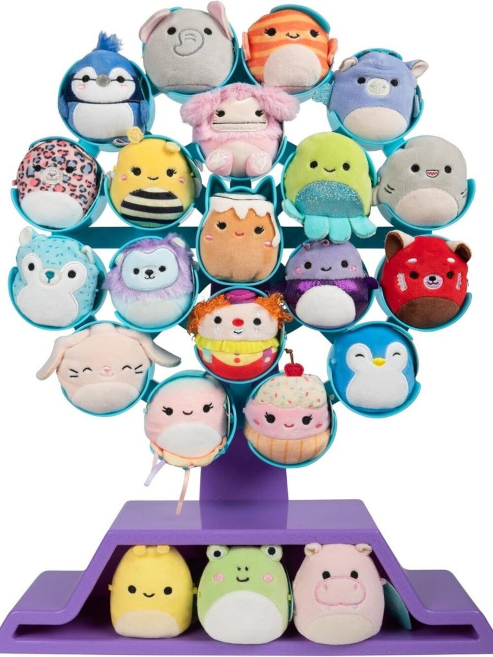 Adorable Micromallows Ferris Wheel Display Set - 22 Collectible Plush Toys